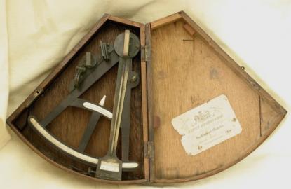 Navigation Octant of Ebony with Ivory