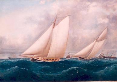 PURITAN vs GENESTA , America's Cup 1885