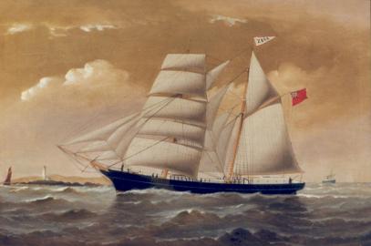 The Brigintine ZARA off the Skerries, Anglesley