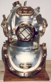 Nickel Plated Mark V Helium Diving Helmet