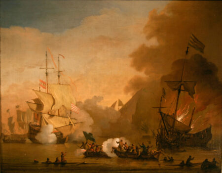 Action Between an English Ship and Barbary Pirates