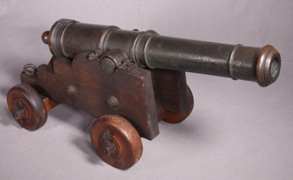 English Two Inch Bore Bronze Naval Cannon