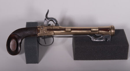 English Box Lock Percussion Blunderbuss Pistol