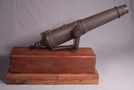 Rare Complete English 1 lb Naval Iron Rail Cannon