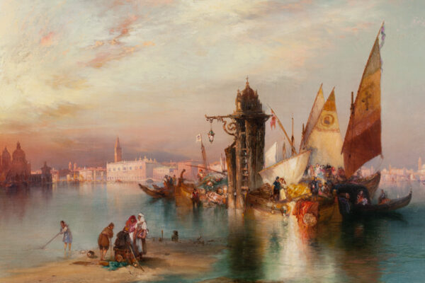 Sunset View of the Gateway of Venice - Image 8