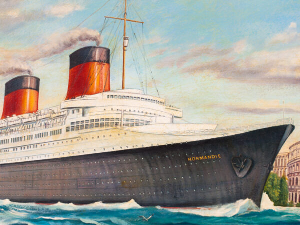 French Line NORMANDIE De Venoge Original Advertising Art - Image 9