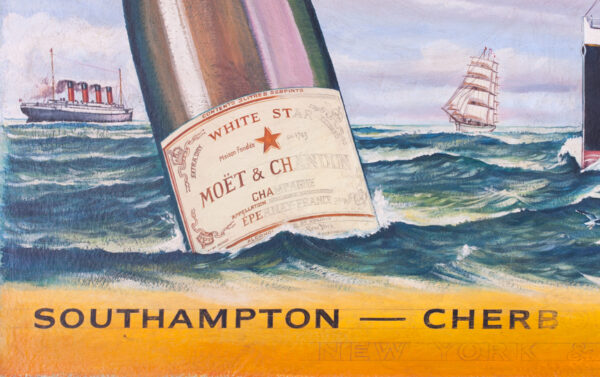 White Star TITANIC Moet Chandon Original Advertising Art - Image 6