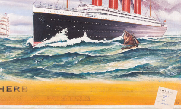 White Star TITANIC Moet Chandon Original Advertising Art - Image 5
