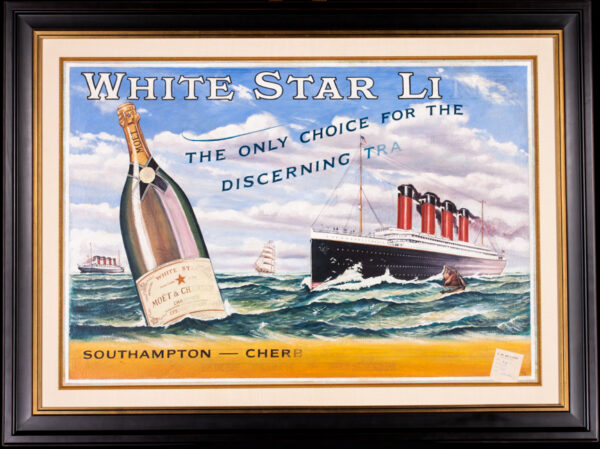 White Star TITANIC Moet Chandon Original Advertising Art