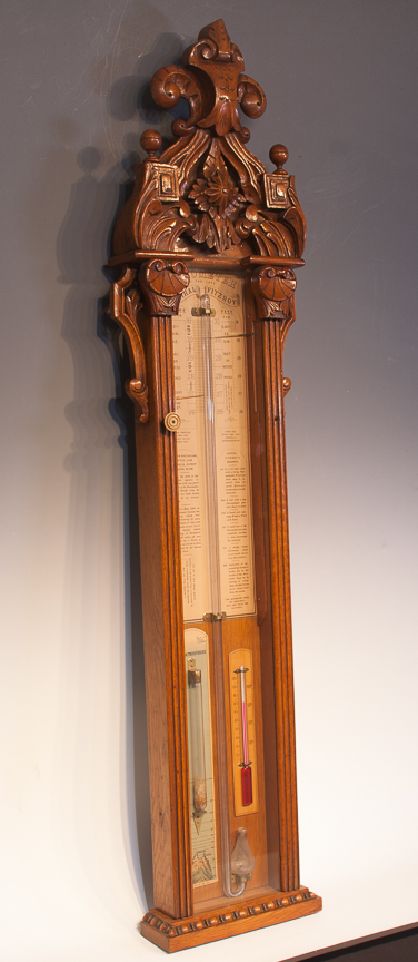 Oak Carved Admiral Fitzroy Barometer