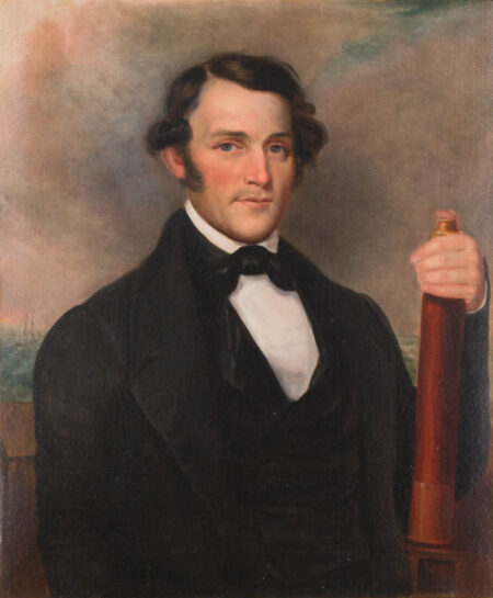 Rare American Portrait of Whale Ship Captain Moses Nickerson