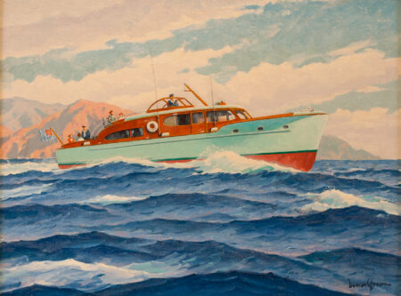The Yacht KITSKAD Off Catalina Island