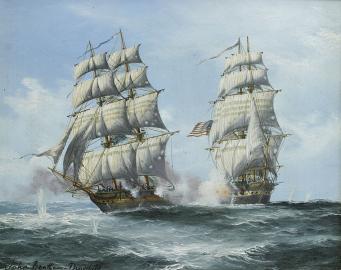 U.S. Privateer GRAND TURK vs H.M. Packet HINCHINBROOKE