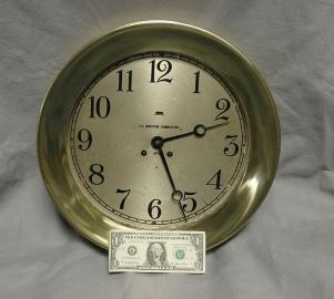 United States Maritime Commission- 14 1/2 inch Chelsea Brass Ships Bell Clock.