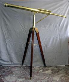Brass Tripod Telescope by H.Hughes and Son - 59 Fenchurch St. London