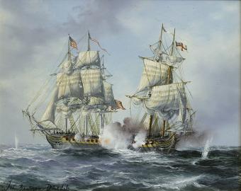 US Frigate ESSEX Battles HMS ALERT