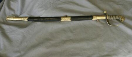 British Naval Officers Sword with Scabbard by R.German 93 Fore Street Devonport Plymouth,  England