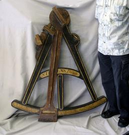 Large Wood Octant Trade Sign