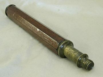 18th Century British Mahogany Octagonal Telescope