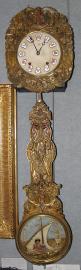 French Maritime Two Weight Pendulum Wall Clock - Signed  La Peche - Dated 1885
