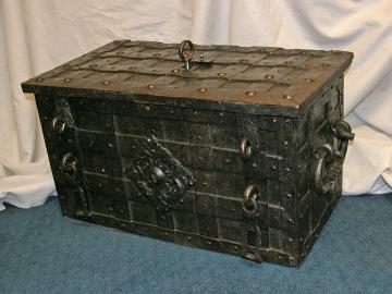 18 th Century Iron Chest, German Armada Strong Box