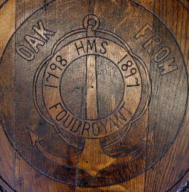 Oak Table Made From The Wood Of The HMS FOUDROYANT