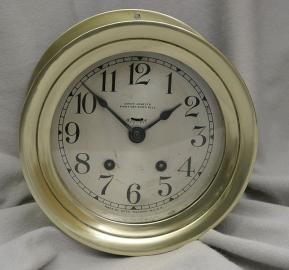 Seven Jewled Eight Day Ship's Bell Clock by Seth Thomas