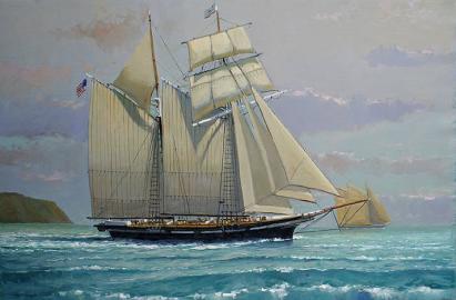 CALIFORNIAN With Headland and Schooner