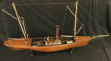Live Steam Sail Launch Model - Gaff Schooner Rigged