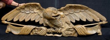 20th Century Carved Wood Eagle - American Bald Eagle by Maine Carver Peter Libbey
