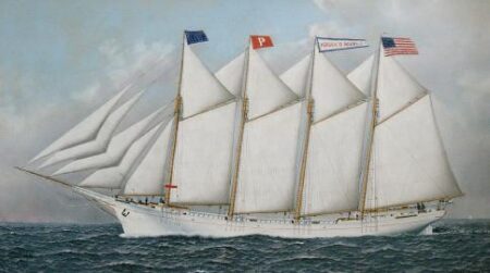 The Four Masted Schooner, HERBERT D MAXWELL