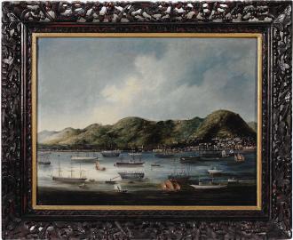 Chinese School Painting of Hong Kong Circa 1880-1890