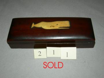 Sailmaker's Sharpening Stone in Handmade Box with Ivory SPerm Whaling Inlaid