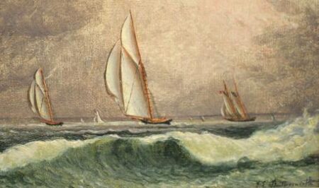 Yachts Sail Beyond the Shore Break