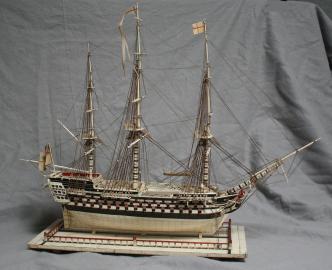 First Rate Ship-of-the-Line Napoleonic Prisoner of War Bone Model PRINCE REGENT
