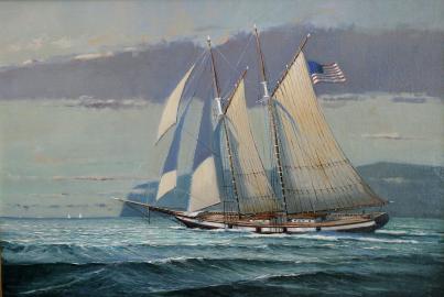 Schooner Under Full Sail