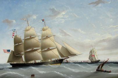 Clipper EMPRESS OF THE SEAS off Portsmouth, England 1854