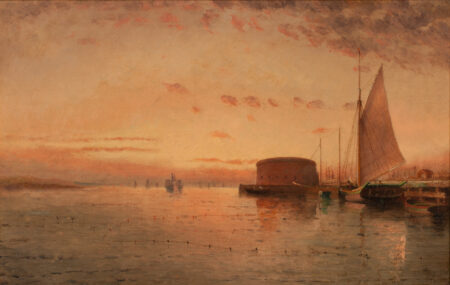Ferry Arriving, Castle Clinton in New York Harbor