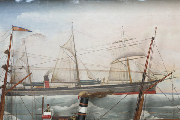 Steam Sail Ship BRENTWOOD with Original Oil Painting - Image 3