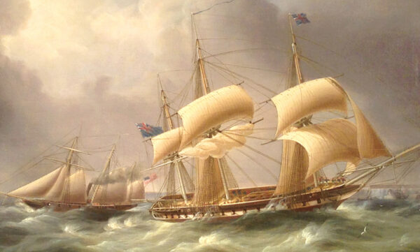 American Steam Schooner Meets British Frigates Crossing the English Channel - Image 4