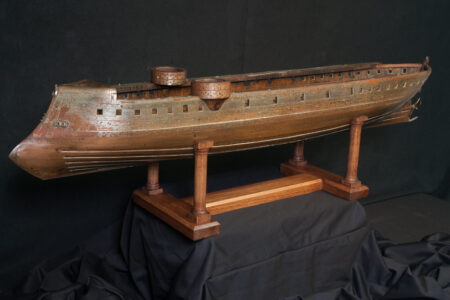 Builders Model Hull of French Iron Clad Warship