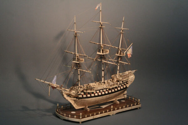 POW French Prisoner of War 74 Gun Bone Model - Image 8