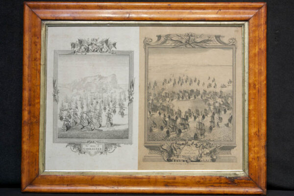 Two Maritime Engravings of Naval Actions