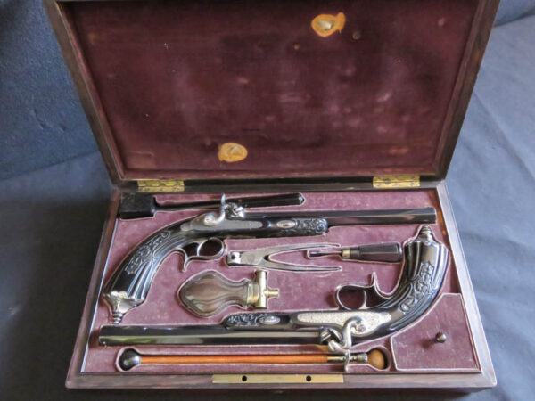 Cased French Dueling Pistols by Lepage Moutier of Paris - Image 11