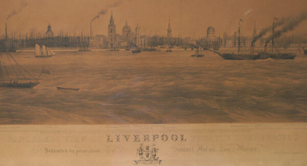 Lithograph Panoramic View of Liverpool from the River Mersey - Image 3