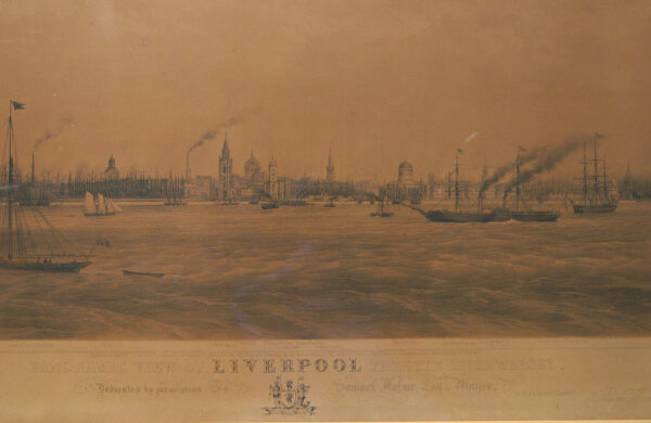 Lithograph Panoramic View of Liverpool from the River Mersey - Image 2
