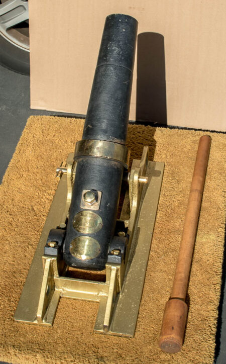 Iron and Brass Line Throwing Cannon by McKeever Daley