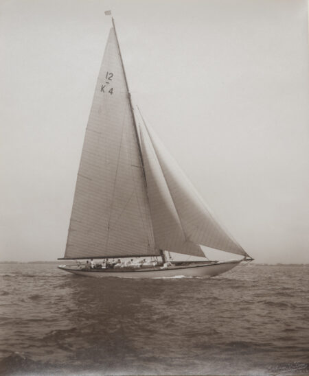 Original Period Photograph of the 12 Meter Yacht MODESTY