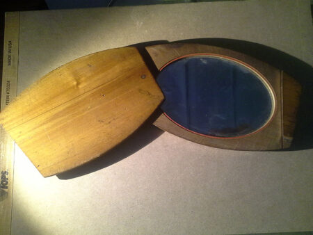Wood Mirror Case with Sliding Cover