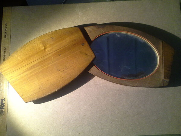 Wood Mirror Case with Sliding Cover